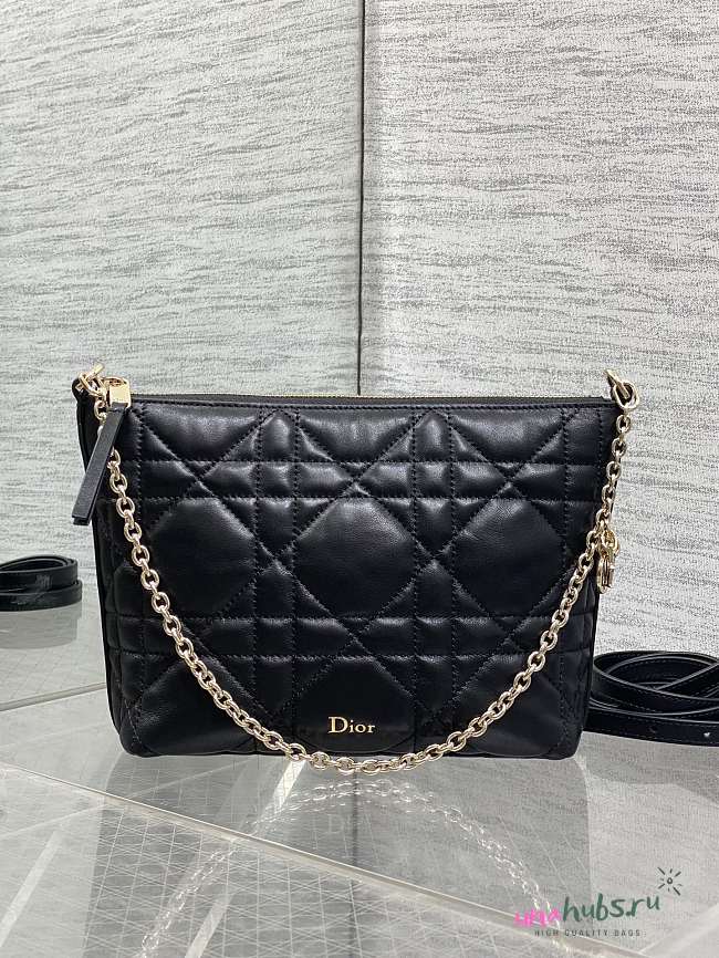 Dior Diorling Mini Bag Black Lambskin 18x16.5x6cm - 1