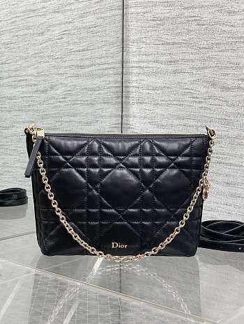 Dior Diorling Mini Bag Black Lambskin 18x16.5x6cm