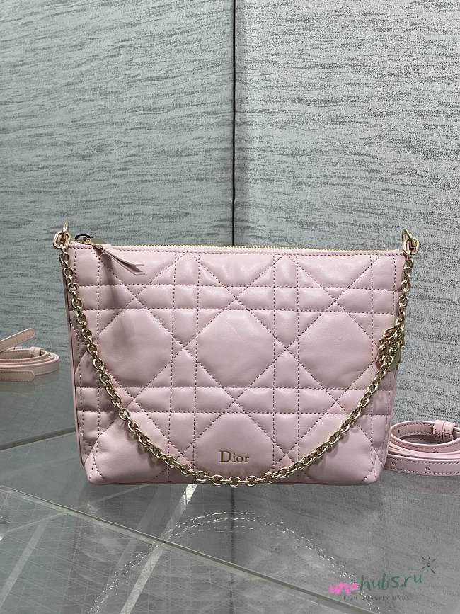 Dior Diorling Mini Bag Pink Lambskin 18x16.5x6cm - 1