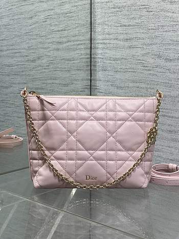 Dior Diorling Mini Bag Pink Lambskin 18x16.5x6cm