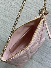 Dior Diorling Mini Bag Pink Lambskin 18x16.5x6cm - 5