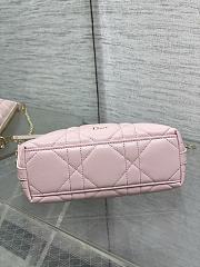 Dior Diorling Mini Bag Pink Lambskin 18x16.5x6cm - 4