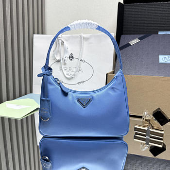 Prada Pervinca Re-Nylon Re-Edition blue 23x13x5cm