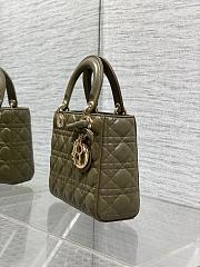 Dior Small Lady Bag Khaki 20x17x8cm - 3