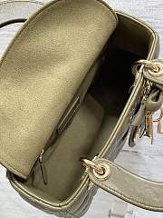 Dior Small Lady Bag Khaki 20x17x8cm - 2