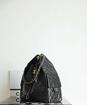 Chanel Medium 25 Handbag Lambskin Black 40x30x15cm - 3