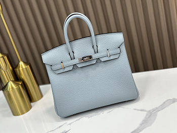 Hermes Birkin Togo light Blue Silver 25