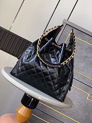Chanel Medium 25 handbag Black Lambskin gold 40x30x15cm - 2