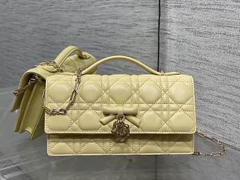 Dior My Mini Bag yellow Cannage Lambskin 21x11.5x4.5cm