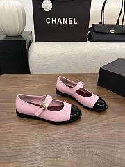 Chanel Calfskin Patent Mary Janes Flats Pink - 1