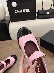 Chanel Calfskin Patent Mary Janes Flats Pink - 4