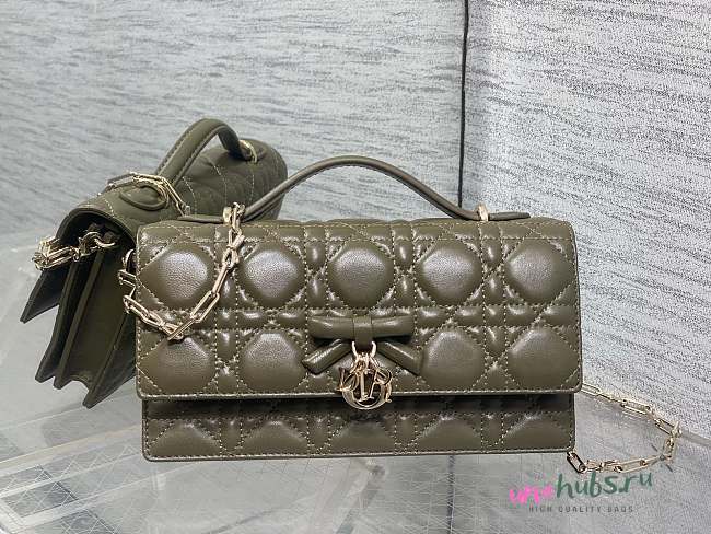 Dior My Mini Bag khaki Cannage Lambskin 21x11.5x4.5cm - 1