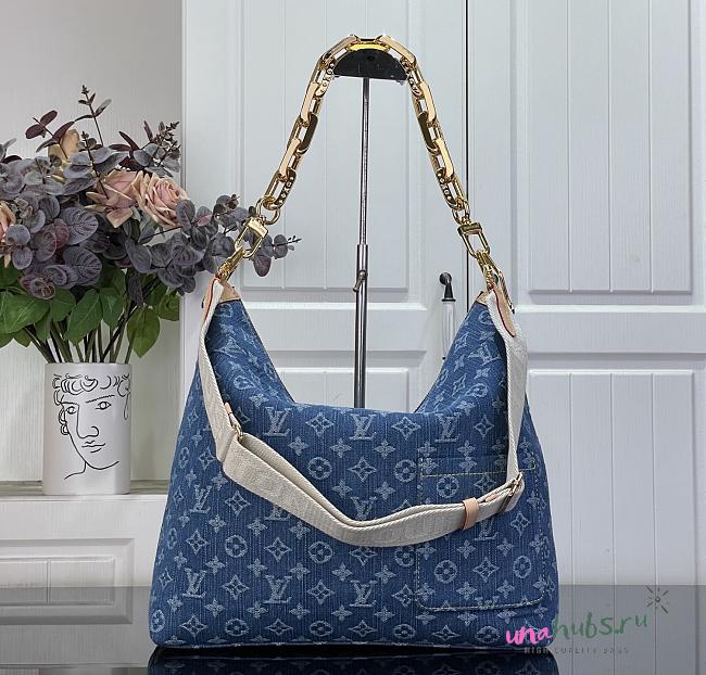 Louis Vuitton Coussin Hobo MM denim 38x33x10cm - 1