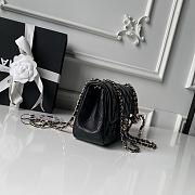 Chanel 26c flap bag black lambskin 20x13x7cm - 5
