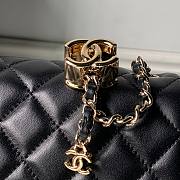 Chanel 26c flap bag black lambskin 20x13x7cm - 3