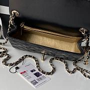 Chanel 26c flap bag black lambskin 20x13x7cm - 4