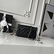 Chanel 26c flap bag black lambskin 20x13x7cm - 2