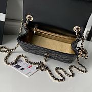 Chanel 26c flap bag black lambskin 18x13x7cm - 3