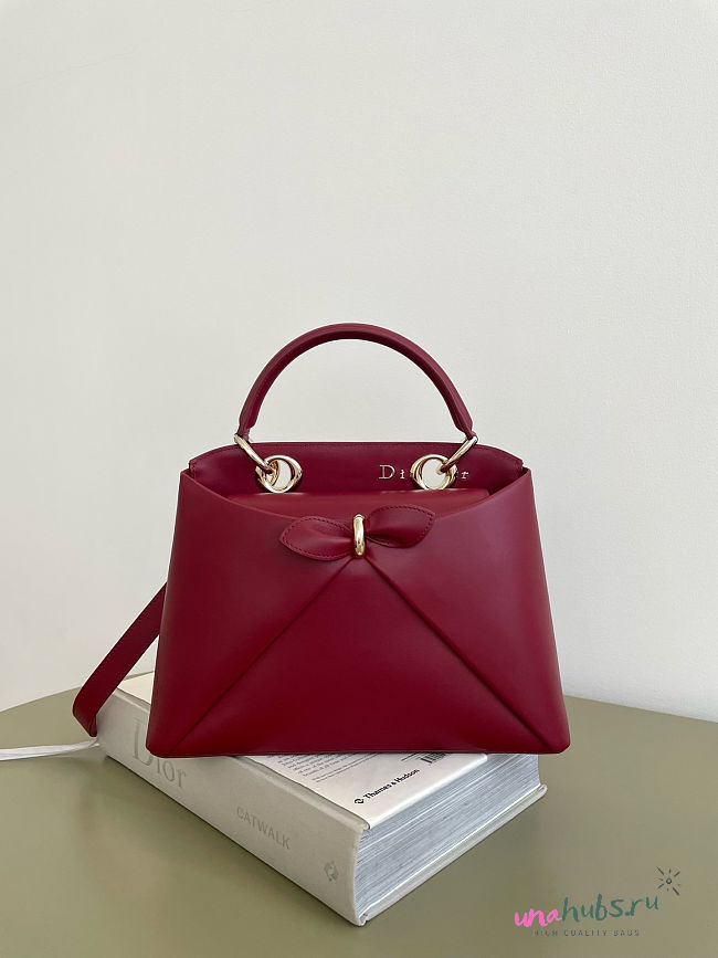 Dior Cigale Bag Shiny Red 28x10x22cm - 1