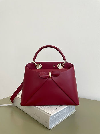 Dior Cigale Bag Shiny Red 28x10x22cm