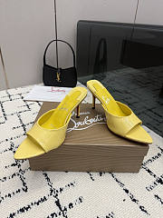 Christian Louboutin Miss Z Mule 100 mm Mules Patent Yellow - 4