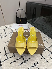 Christian Louboutin Miss Z Mule 100 mm Mules Patent Yellow - 2