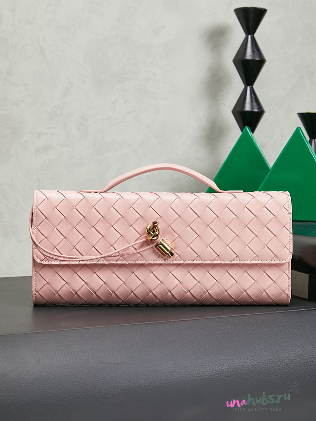 Bottega Veneta Andiamo Clutch pink Leather - 31*13*3cm - 1