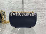 Dior Small Médaillon Flap Bag with Chain Blue 21x12x5.5cm - 5