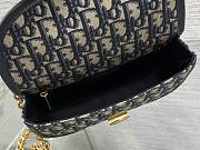 Dior Small Médaillon Flap Bag with Chain Blue 21x12x5.5cm - 4