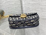 Dior Small Médaillon Flap Bag with Chain Blue 21x12x5.5cm - 2