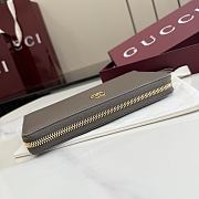 Gucci Bi-color GG Marmont zip around wallet Dark taupe - 5