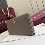 Gucci Bi-color GG Marmont zip around wallet Dark taupe - 4