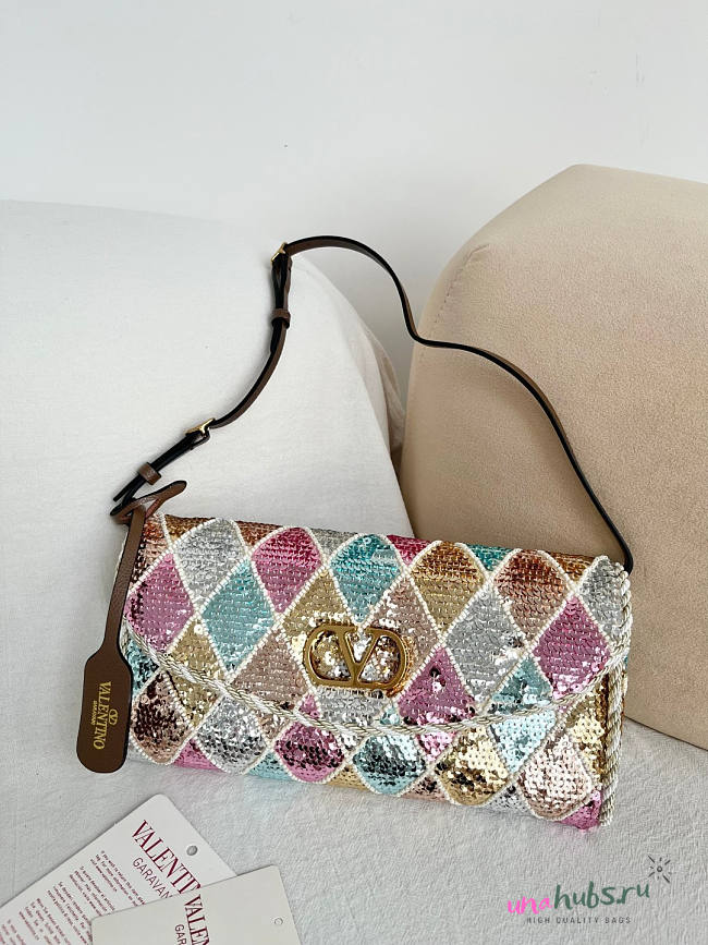 Valentino Devain Small Shoulder Bag Rhombelle 23.5x12x3cm - 1