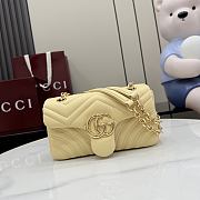 Gucci GG Marmont small shoulder bag light yellow 22x12.5x6cm - 1