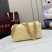 Gucci GG Marmont small shoulder bag light yellow 22x12.5x6cm - 4