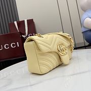 Gucci GG Marmont small shoulder bag light yellow 22x12.5x6cm - 3