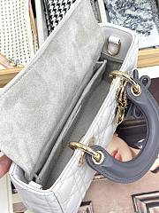 Dior Lady D-Joy Mini Bag Lambskin Grey 19x10.5x5.5cm - Unahubs - 2