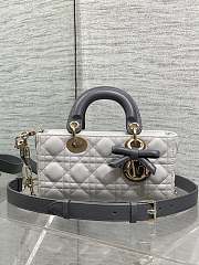 Dior Lady D-Joy Small Bag Lambskin Grey 22x6x12cm - Unahubs - 1