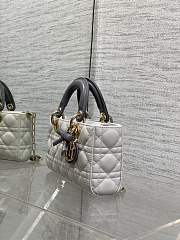Dior Lady D-Joy Small Bag Lambskin Grey 22x6x12cm - Unahubs - 4