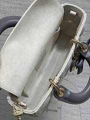 Dior Lady D-Joy Small Bag Lambskin Grey 22x6x12cm - Unahubs - 2