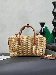 Miu Miu Raffia handbag Cognac 25.5x14.5x9.5cm - 3