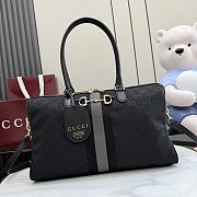 Gucci Borsetto large boston bag Grey and black 38.5x12.5x13cm - Unahubs  - 1