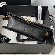 Chanel Medium Le boy Bag Black Caviar Gold 25cm - 4