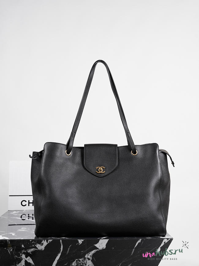 Chanel Large shopping bag Calfskin Caviar & Gold 46x36x20cm - 1