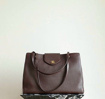Chanel Large shopping bag Calfskin brown & Gold 46x36x20cm
