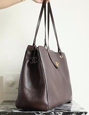 Chanel Large shopping bag Calfskin brown & Gold 46x36x20cm - 5