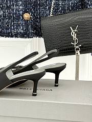 Balenciaga Manolo Blahnik 50mm Slingback in black satin - 4