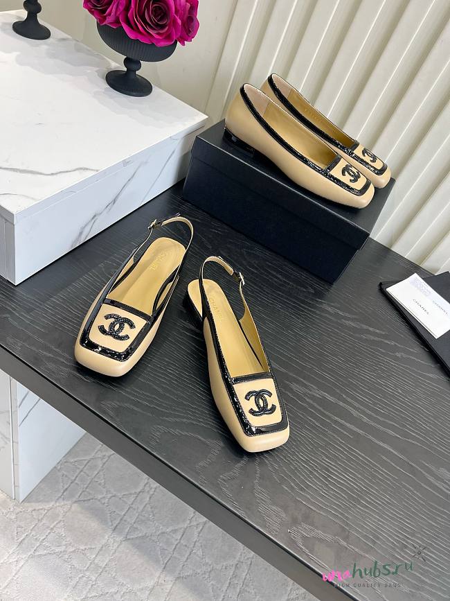 Chanel Low Heeled Slingbacks in Lambskin - 1