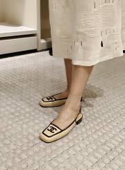 Chanel Low Heeled Slingbacks in Lambskin - 3