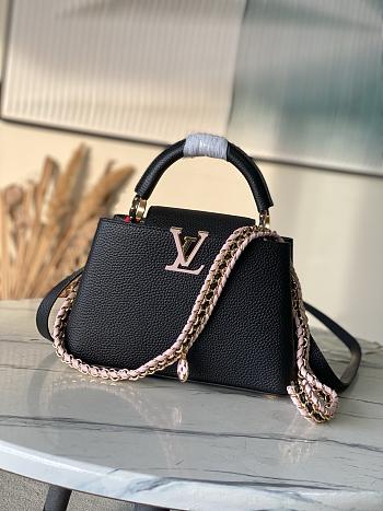 Louis Vuitton Capucines BB Black 27x19x8cm
